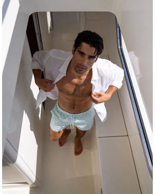 Apreslife Blue Metric Swim Shorts for men