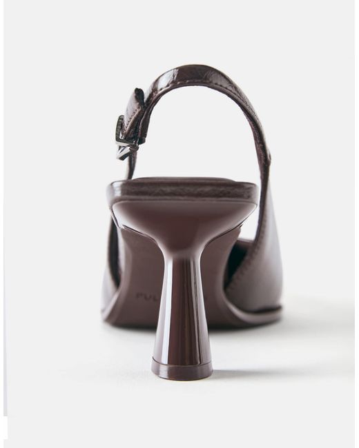 Pull&Bear Brown Slingback-schuhe mit absatz