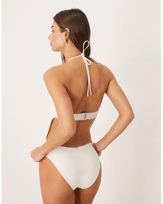 Calvin Klein Natural Luxe Plunge One Piece Swimsuit With Hardware