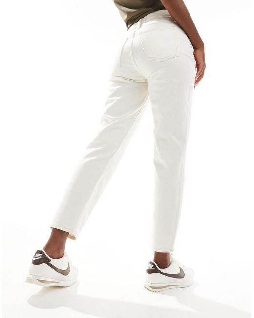 Abercrombie & Fitch White – curve love – mom-jeans