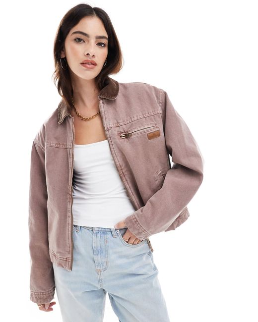 Pull&Bear Purple – worker-jacke