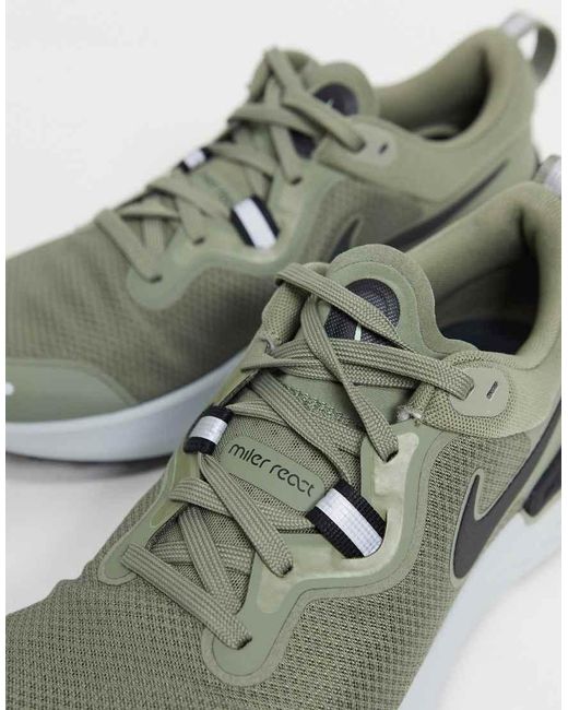 Nike Green React Miler Trainers for men