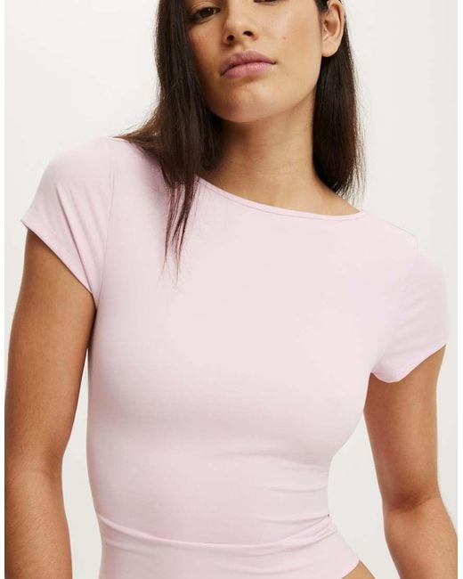 Cotton On White Hold Me Scoop Back Tee