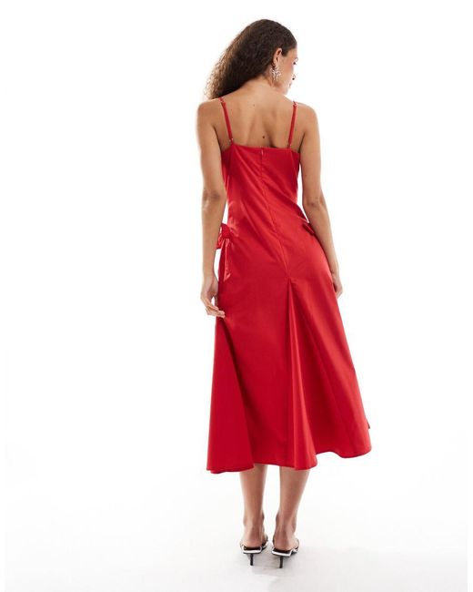 Sister Jane Red Bow Midaxi Cami Dress