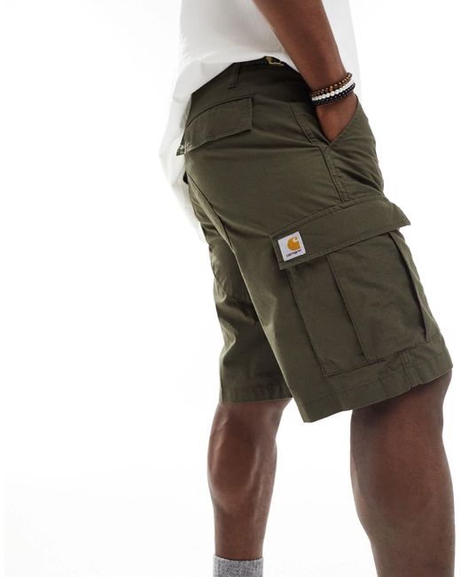 Carhartt – aviation – schmal geschnittene cargo-shorts in White für Herren