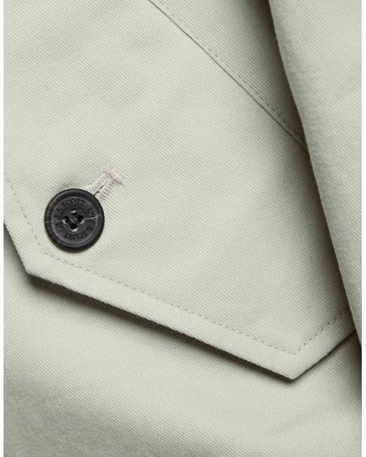 Lyle & Scott White Mid Jackets Cotton Harrington Jacket for men