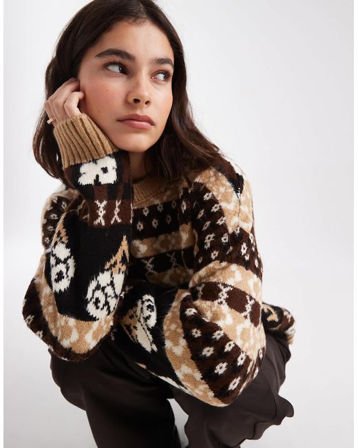 ASOS Black Fairisle Patterned Jumper