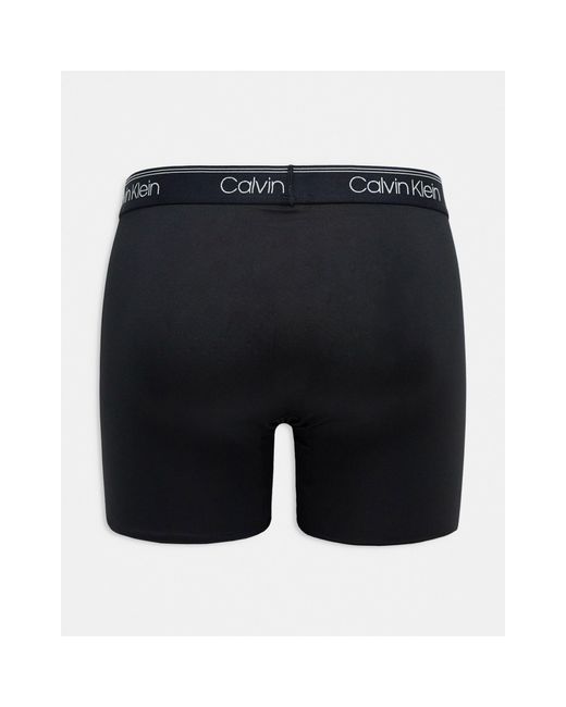 Calvin Klein Black 3-pack Micro Stretch Boxer Brief With Contrast Logo Waistbands for men