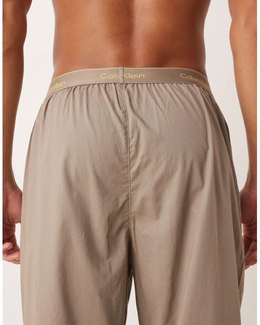 Calvin Klein – schlafanzughose aus baumwolle in Natural für Herren