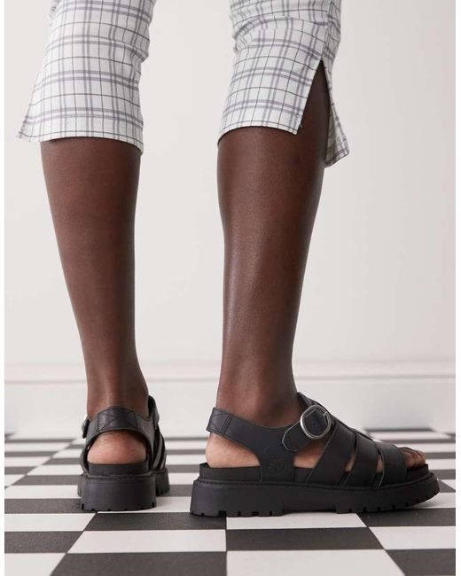 Timberland Black Clairemont Way Fisherman Sandals