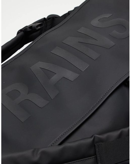 Rains Black Texel Waterproof 56l Duffle Backpack
