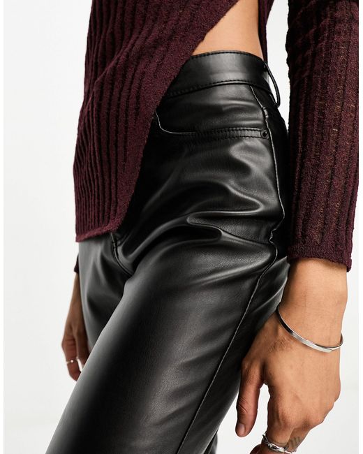 Faux leather cheap ankle pants