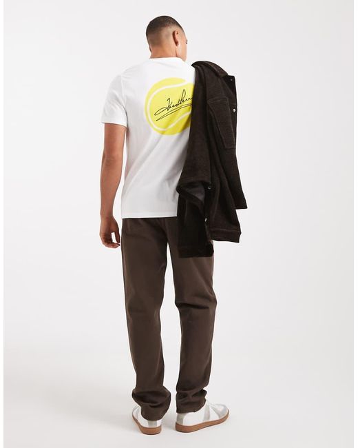 Fred Perry White Signature Graphic T-shirt for men