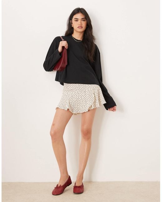 ASOS Black Long Sleeve Boxy Cropped T-shirt