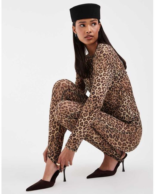 ASOS White Mesh Stirrup leggings