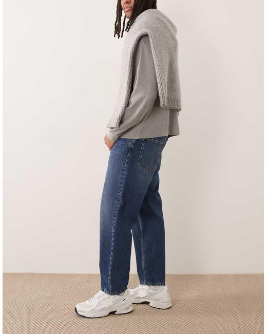 Vaqueros Azul Lavado De Pernera Recta 100% De Algodón Sammy De Mango de hombre de color Gray