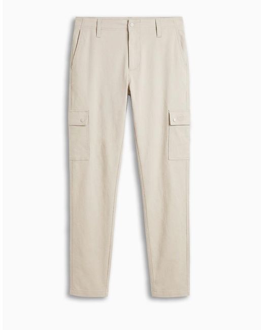 ASOS White Motionmax Four Way Stretch Co-Ord Tapered Cargo Trousers for men