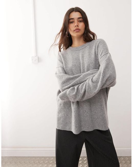 Weekday Women's Gray Wool Blend Sweater