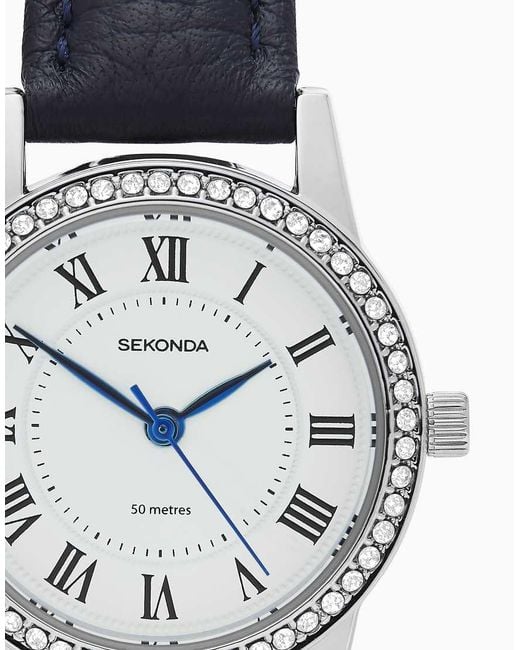 Sekonda White Beaumont 28Mm Round Analogue Watch With Strap