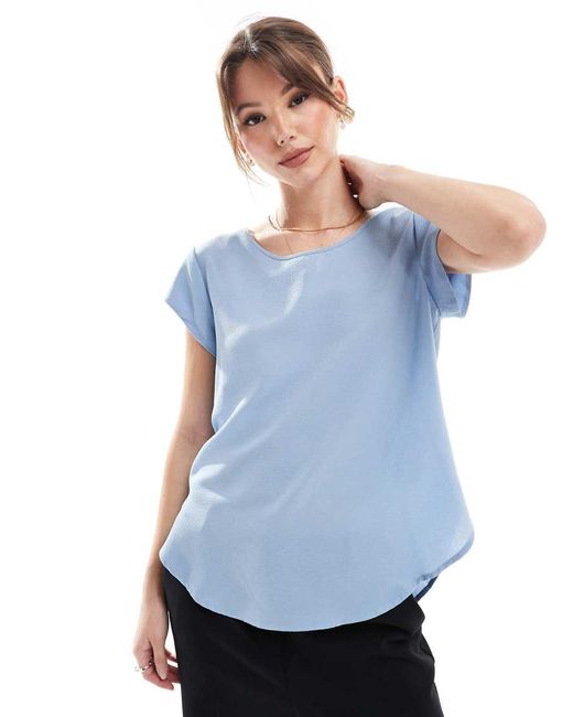 ONLY Blue Zip Back Blouse