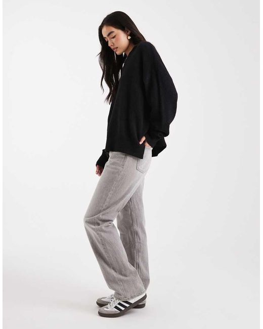 Maglione Oversize Morbidissimo Con Scollo A V di ASOS in Black