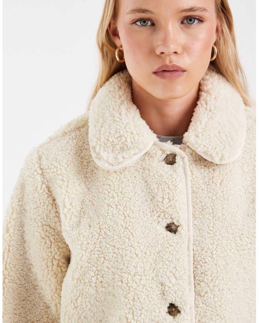 Giacca Borg Bianca di Levi's in Natural