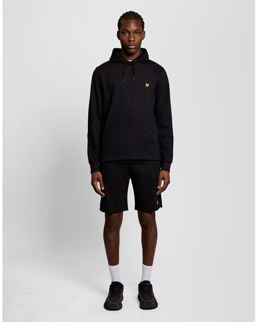 Lyle & Scott Black Mid Layers Fly Fleece Hoodie for men