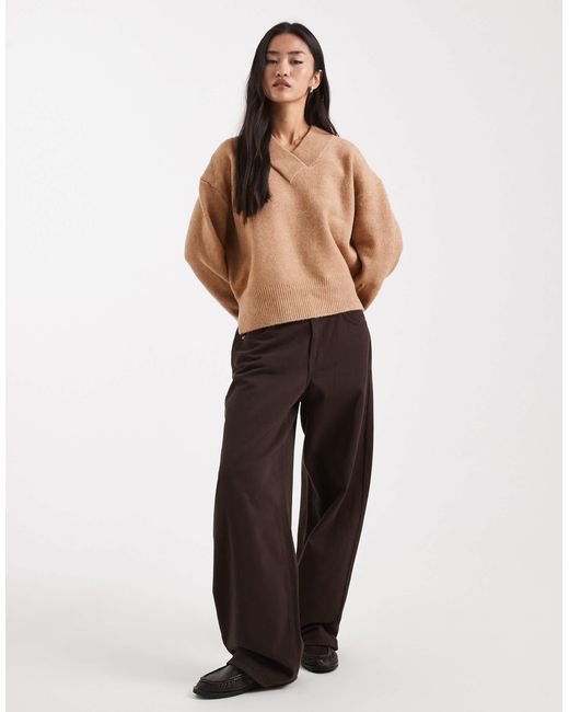 ASOS Brown – kastiger pullover