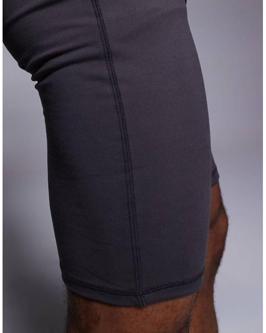 Mallas Deportivas A Medio Muslo Con Cordón Ajustable En La Cintura De Tejido Suave De Yoga 4505 de hombre de color Blue
