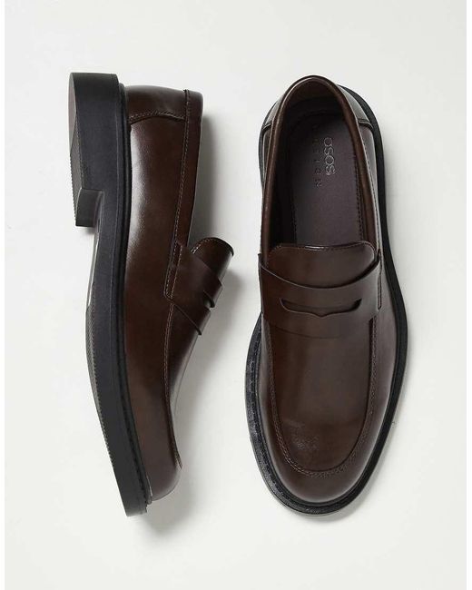 ASOS Black Penny Loafers for men