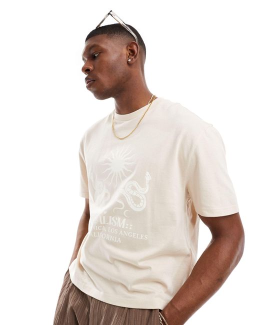 ASOS – kastiges t-shirt in White für Herren