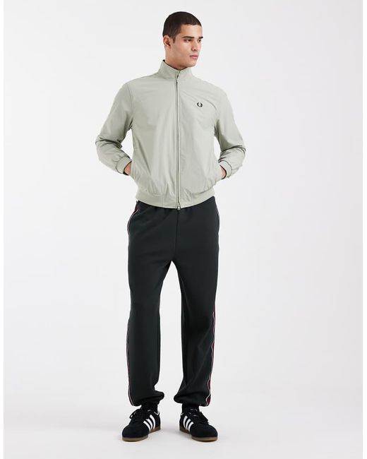 Fred Perry Gray Brentham Logo Jacket for men
