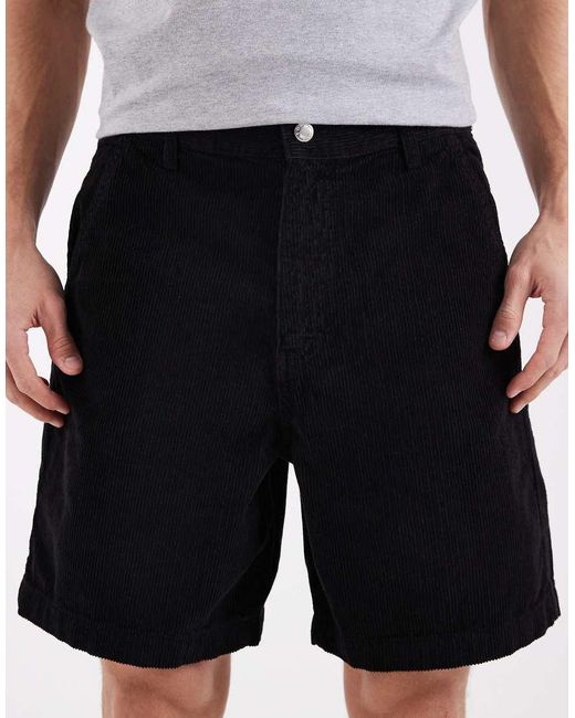 ASOS Gray Mid Length Corduroy Shorts for men