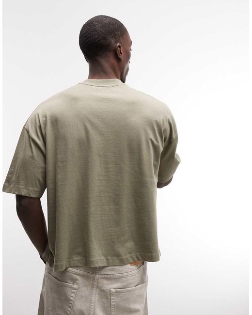ASOS Brown Boxy Oversized T-shirt With Yosemite Graphic for men