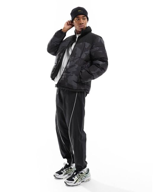 Only & Sons Black Boxy Oversized Puffer for men