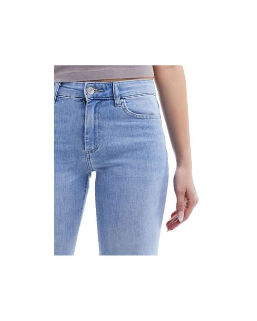 ONLY Blue Blush Mid Waist Flared Jeans