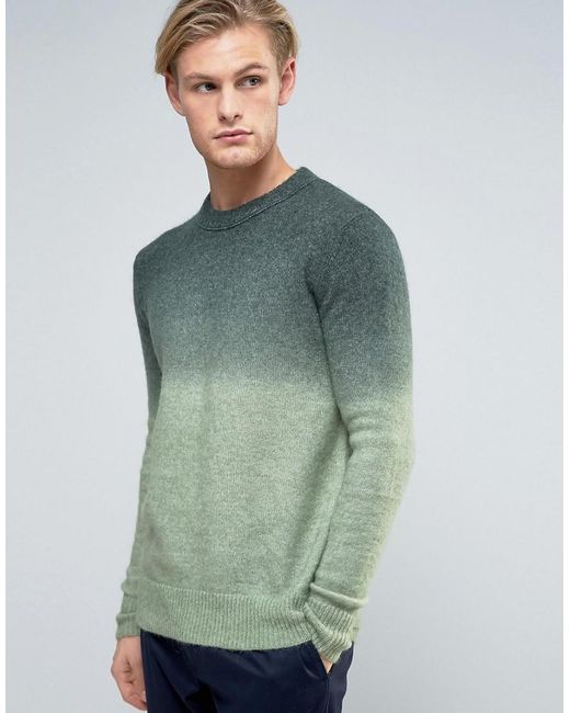 Weekday Green Free Gradient Sweater for men