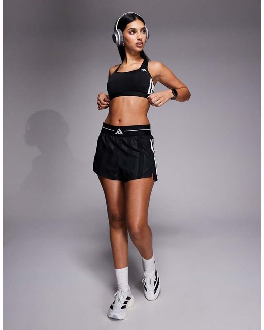 Adidas Originals Black Adidas Training Optime Essentials Mid Support Sports Bra