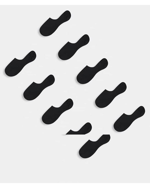 Jack & Jones Black 10 Pack Invisible Liner Socks for men