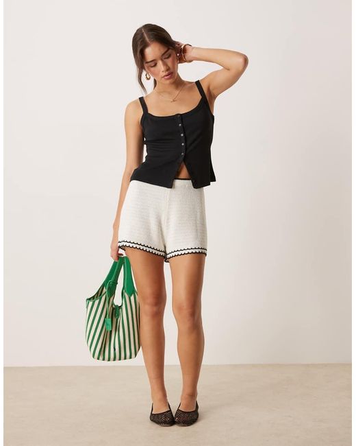 Abercrombie & Fitch Black Thick Straps Ribbed Button Through Tank Top