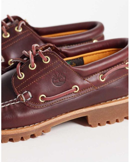 Timberland White Authentics 3 Eye Classic Boat Shoes for men