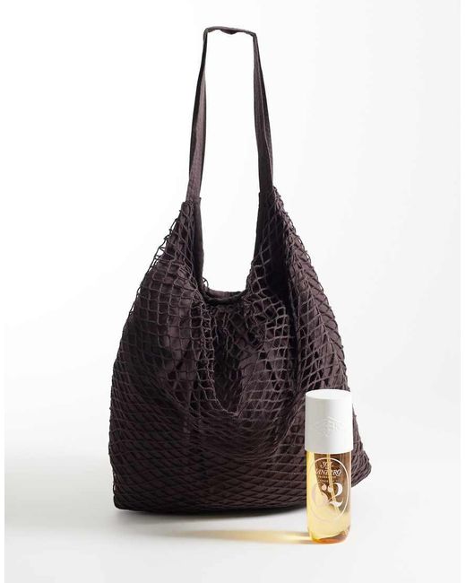 ASOS Black Net Tote Bag for men