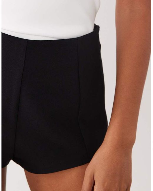Miss Selfridge Black Tailored Knicker Short