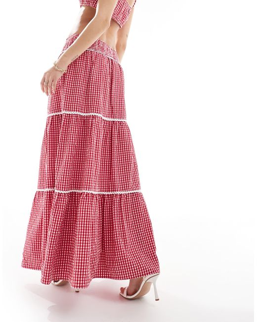 The Frolic Pink – exklusiv – gestufter maxirock