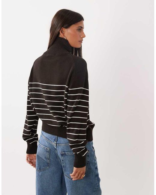 Mango Blue Quarter Zip Jumper