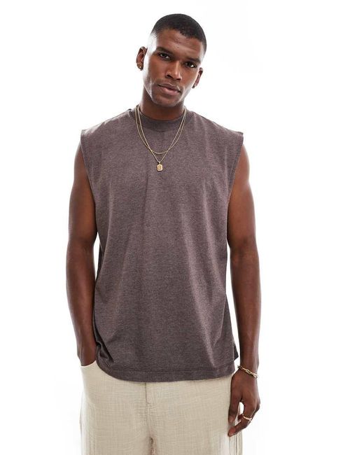 ASOS Oversized Tanktop in het Purple voor heren