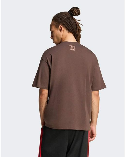 Adidas Originals Brown Paris Gfx Tee for men