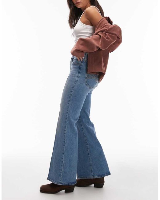Levi's Blue Ribcage Bells High Rise Flare Jeans