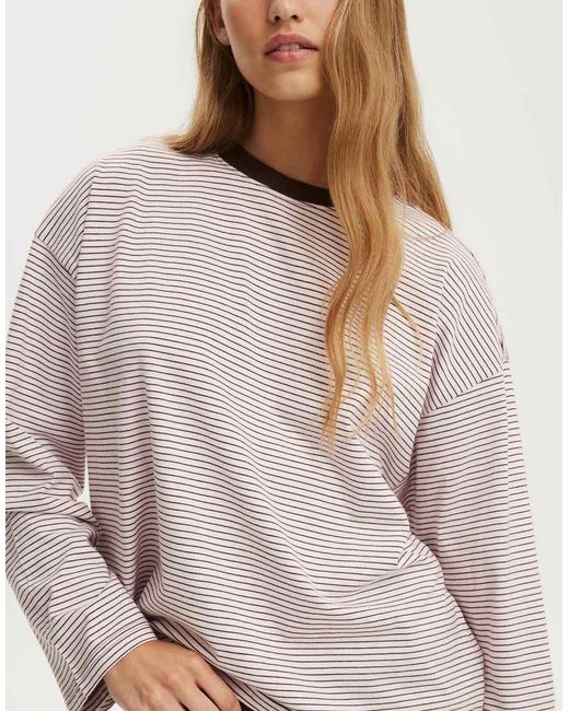 Cotton On White Boxy Long Sleeve Top