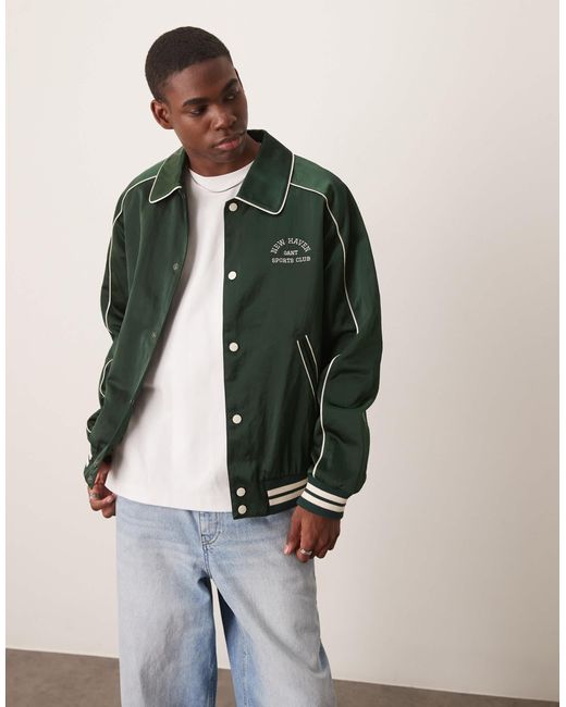 Gant Green Sport Club Varsity Bomber Jacket for men